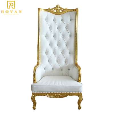 Hot sale king and queen throne chair for Wedding and event high back bride and groom chair