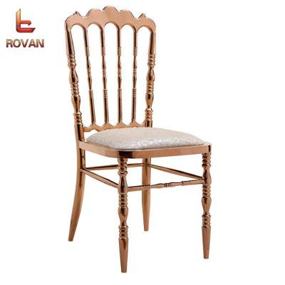 Wholesale stainless chair gold stainless steel chair dining chairs stainless steel for wedding used