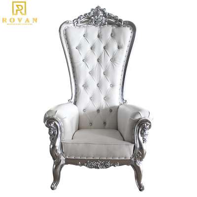 Luxury wedding and event groom and bride throne chairs kingchair